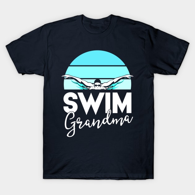 Swim Team Shirt Grandma Mama Swimming Meet Swimmer Gift T-Shirt by 14thFloorApparel